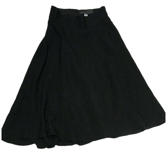 Joanna Mastroianni Size 8 Black Animal Print Silk A-Line...